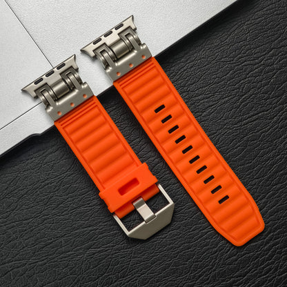 iBandGear ArmorStripe Silicone Band for Apple Watch - Orange