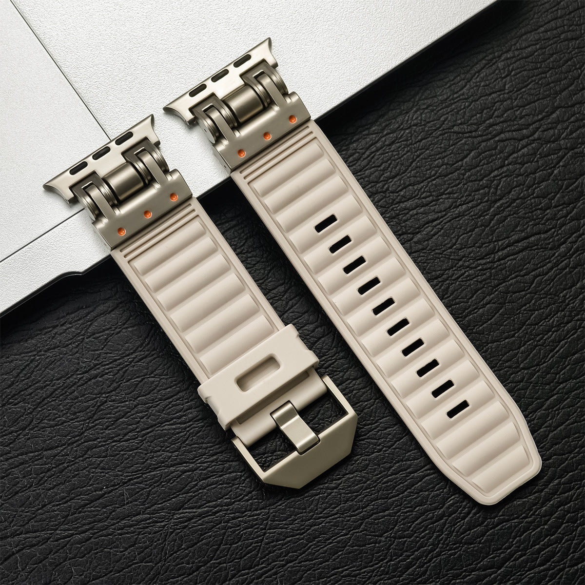 iBandGear ArmorStripe Silicone Band for Apple Watch - Starlight