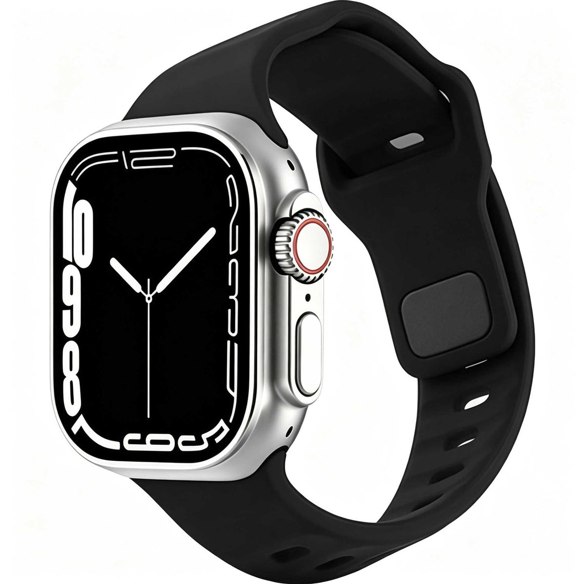 iBandGear Asymmetrical Cut Silicone Band for Apple Watch - Black