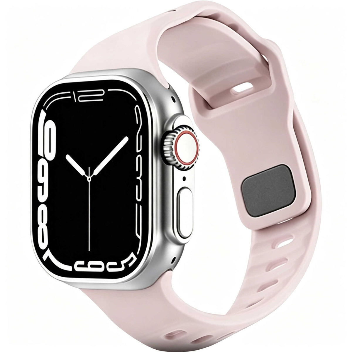 iBandGear Asymmetrical Cut Silicone Band for Apple Watch - Sand Pink