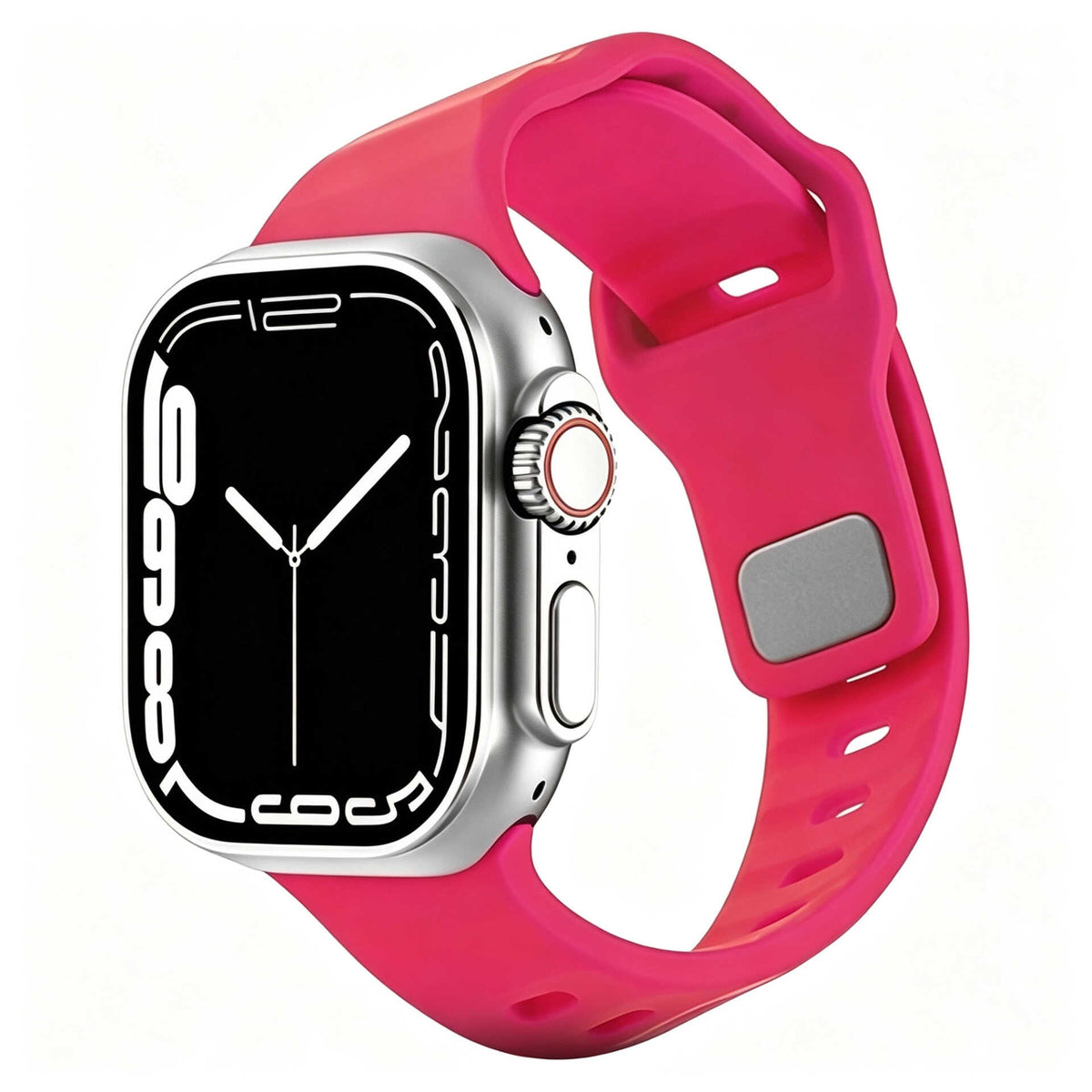 iBandGear Asymmetrical Cut Silicone Band for Apple Watch - Hot Pink