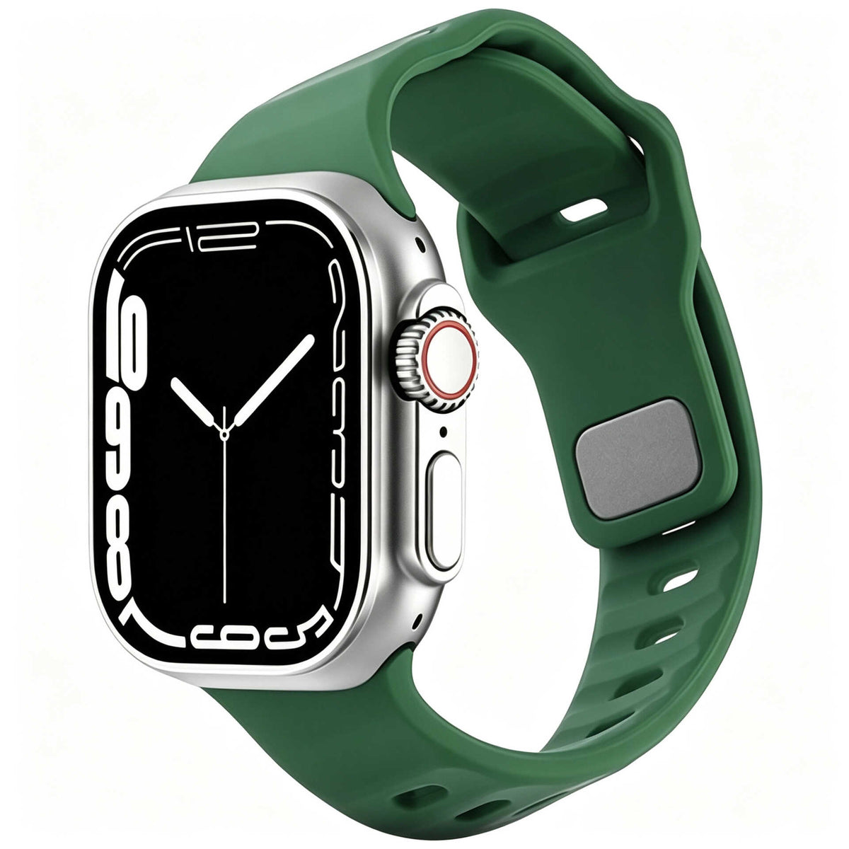 iBandGear Asymmetrical Cut Silicone Band for Apple Watch - Green