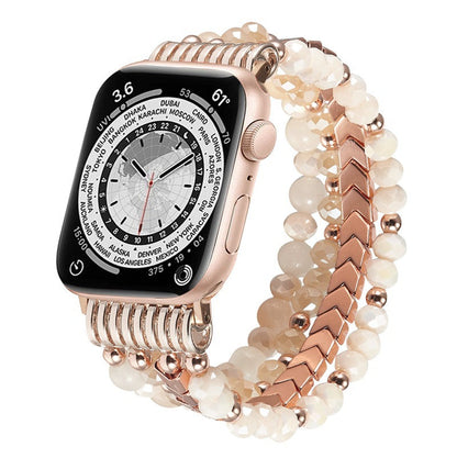 iBandGear Beaded Jewelry Bracelet Band for Apple Watch - Pink