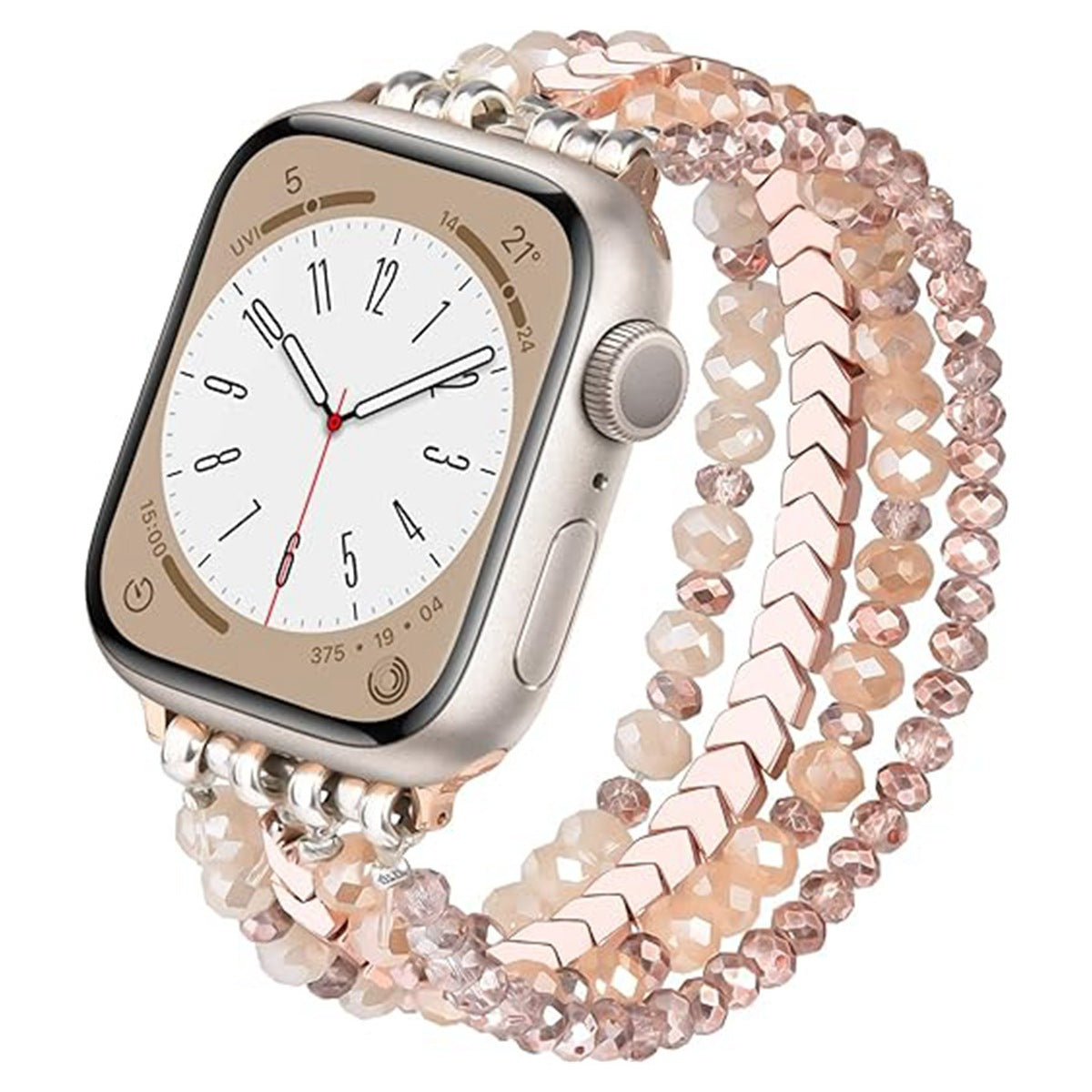 iBandGear Beaded Jewelry Bracelet Band for Apple Watch - Rose Gold