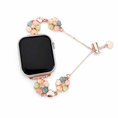 iBandGear Bloom Charm Bracelet Band for Apple Watch - Rose Gold-Multicolor