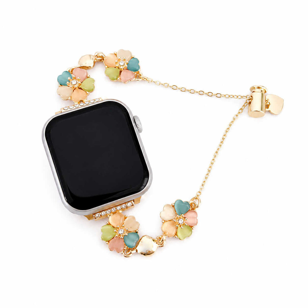 iBandGear Bloom Charm Bracelet Band for Apple Watch - Gold-Multicolor