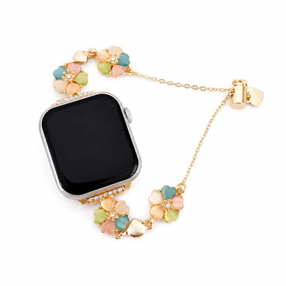 iBandGear Bloom Charm Bracelet Band for Apple Watch - Gold-Multicolor