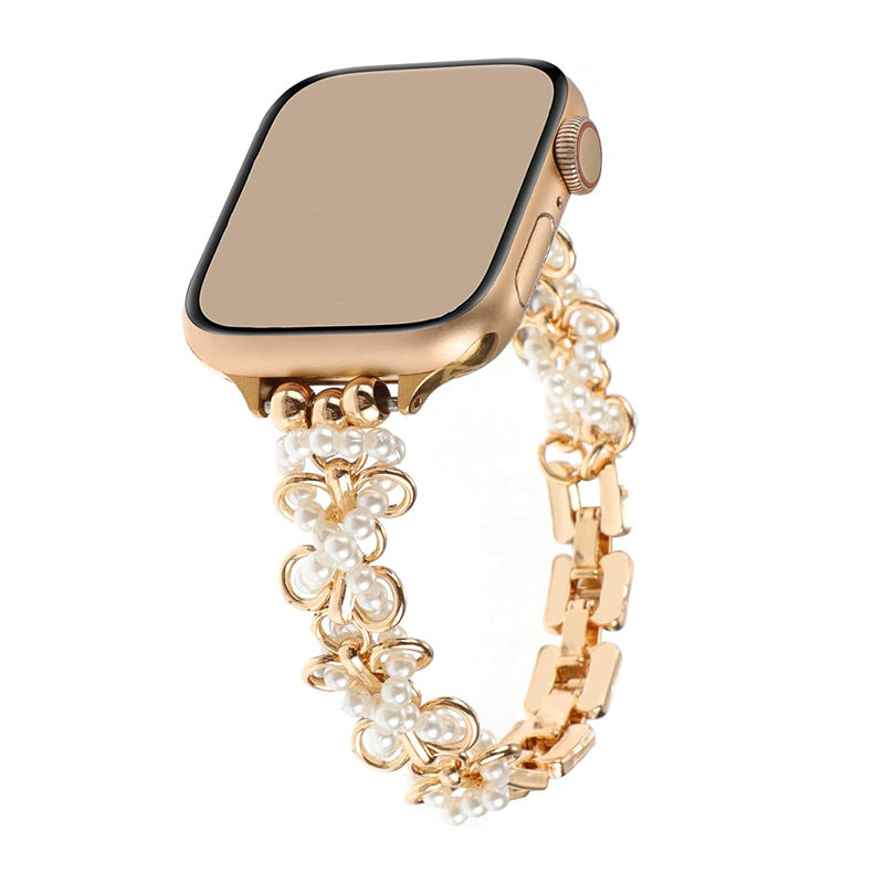 iBandGear Bloom Link Bracelet Band for Apple Watch - Gold