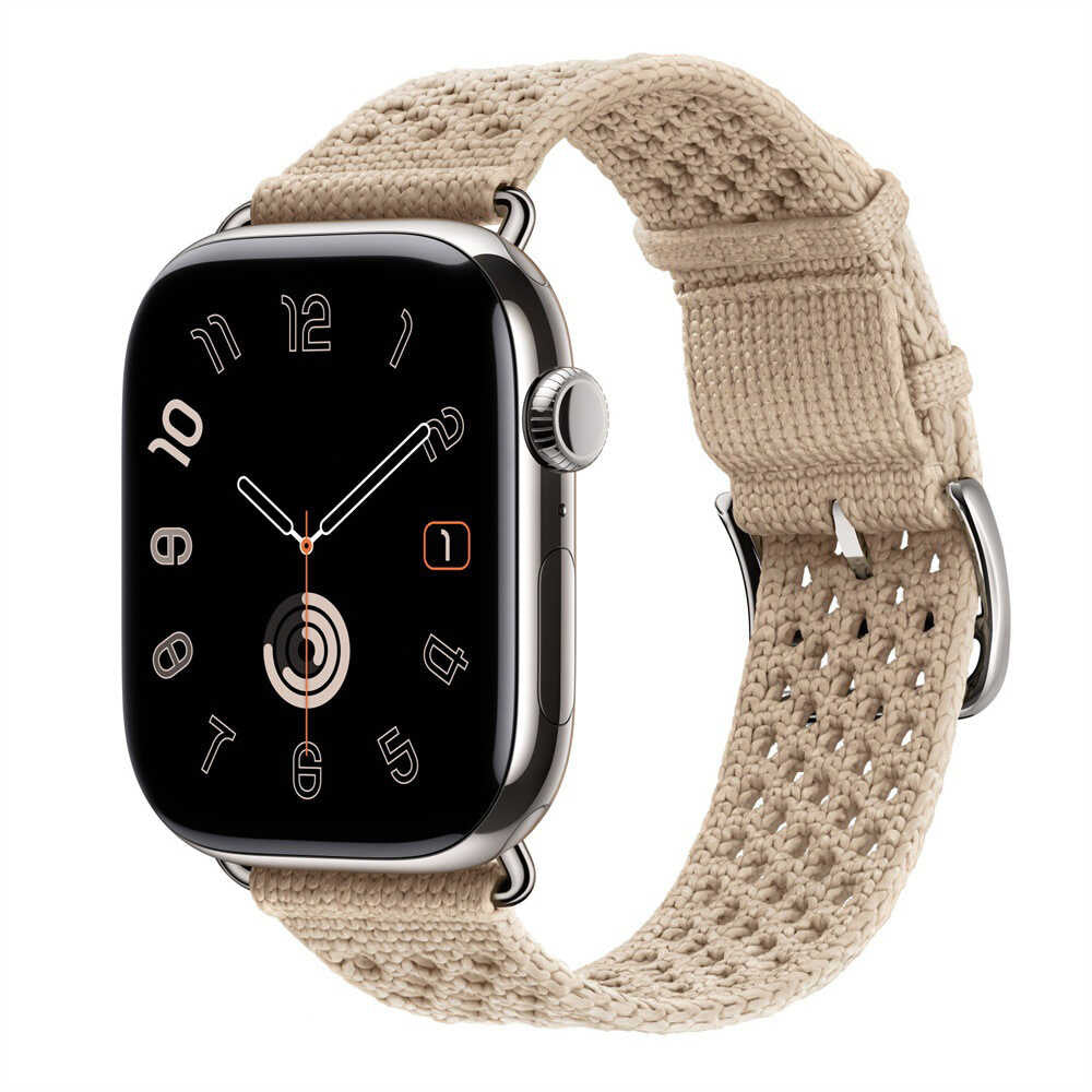 iBandGear Braided Nylon Band for Apple Watch Breathable Sport Strap - Clay