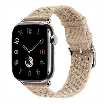 iBandGear Braided Nylon Band for Apple Watch Breathable Sport Strap - Clay