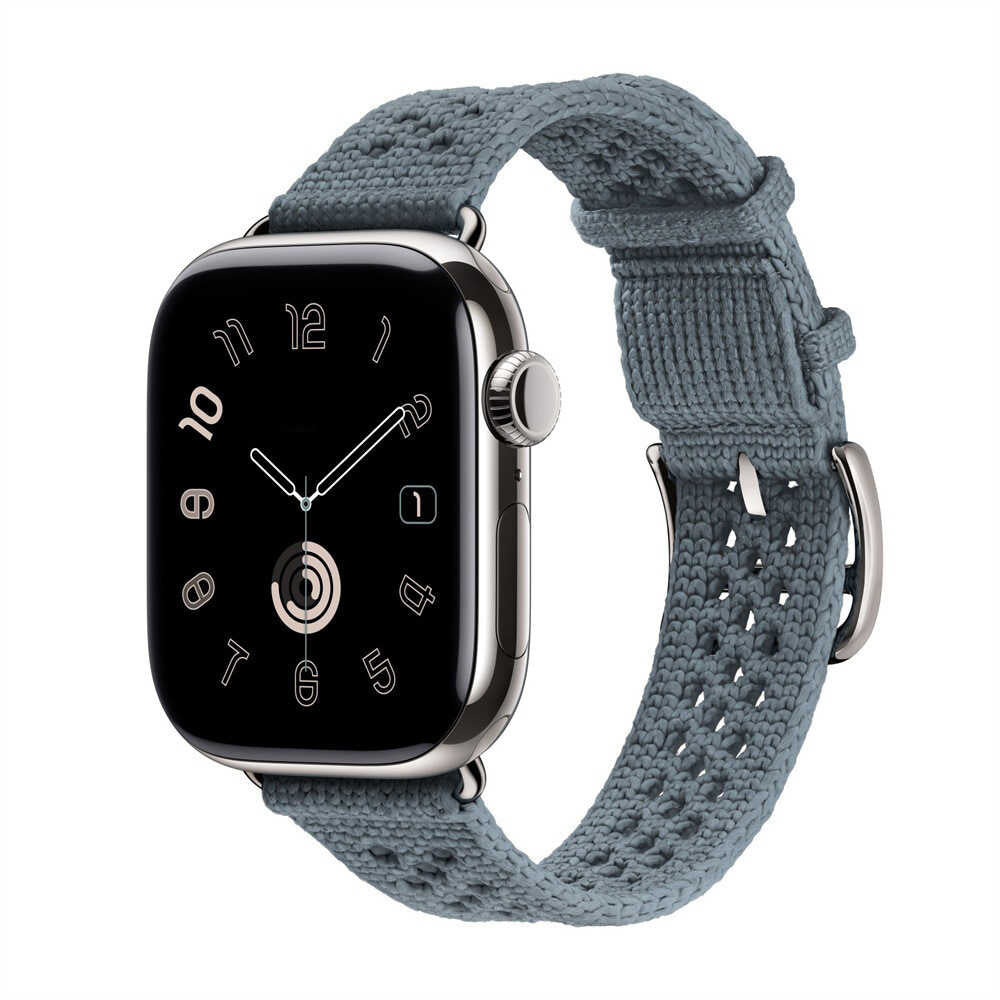iBandGear Braided Nylon Band for Apple Watch Breathable Sport Strap - Slate Blue