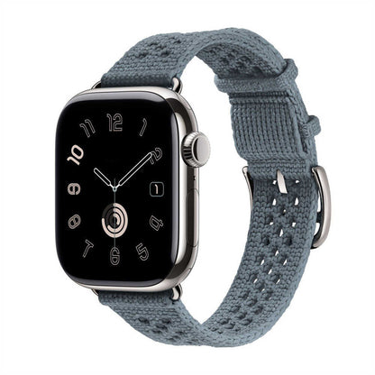 iBandGear Braided Nylon Band for Apple Watch Breathable Sport Strap - Slate Blue