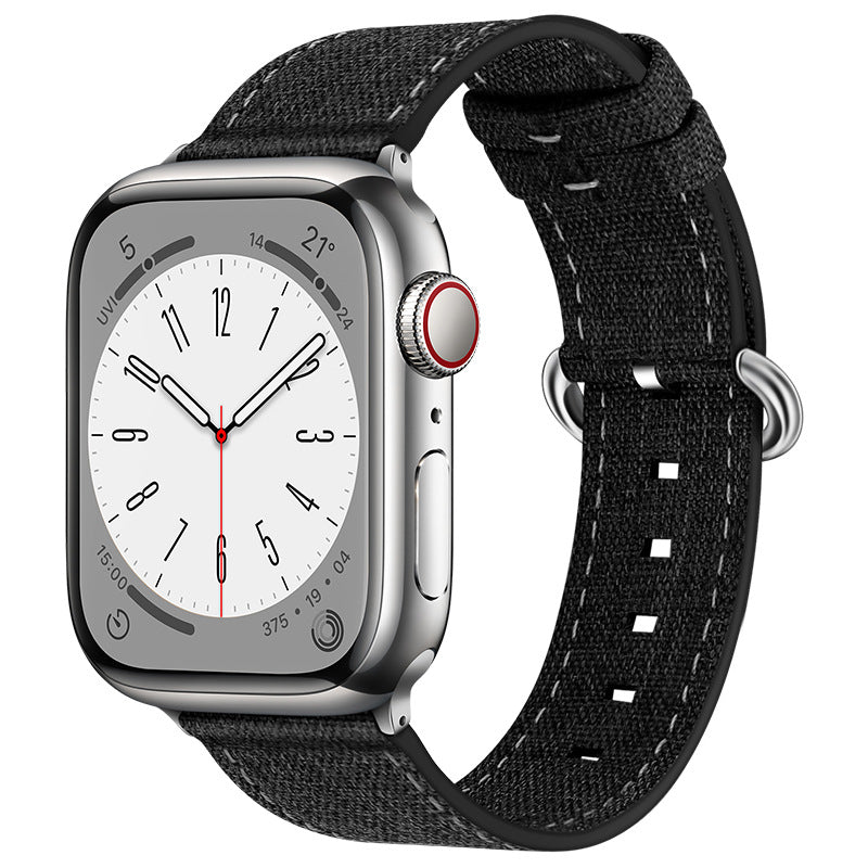 iBandGear Breathable Lightweight Canvas Band for Apple Watch - Black