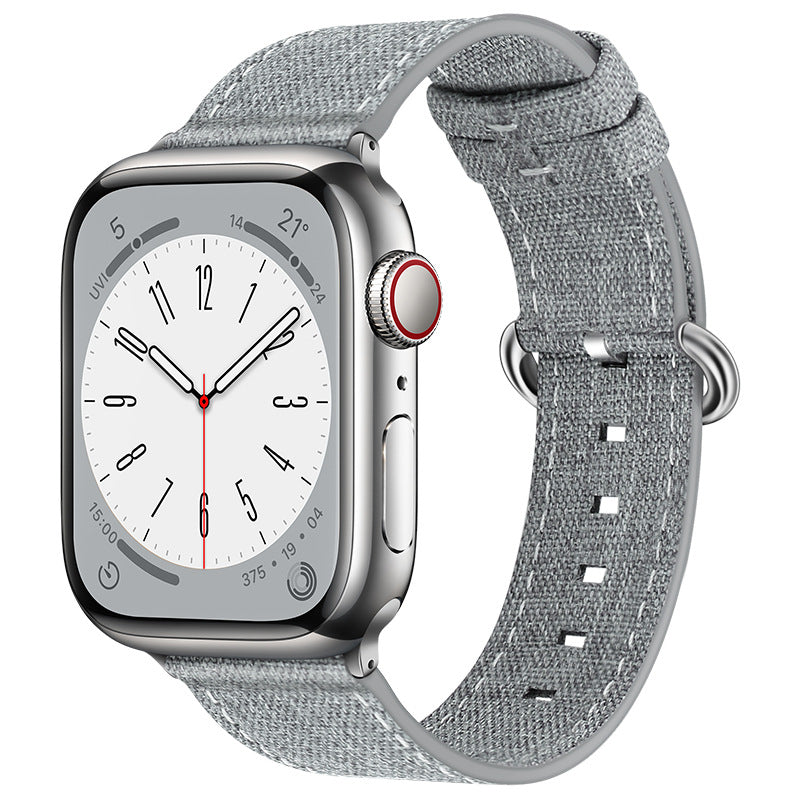 iBandGear Breathable Lightweight Canvas Band for Apple Watch - Light Gray