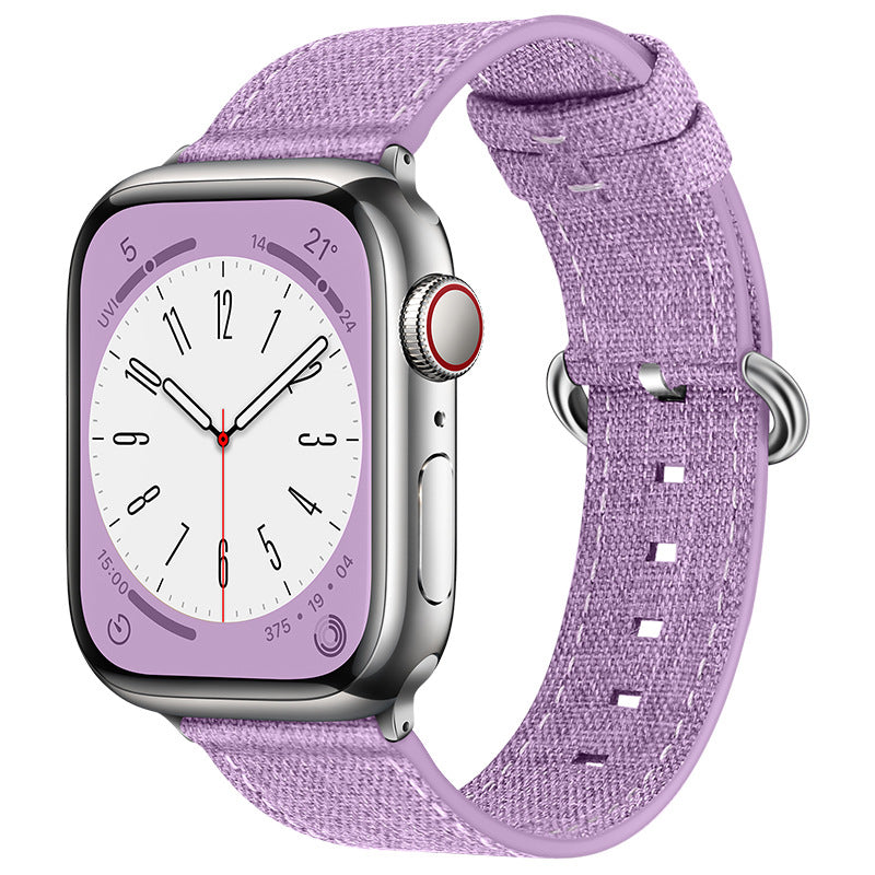 iBandGear Breathable Lightweight Canvas Band for Apple Watch - Purple
