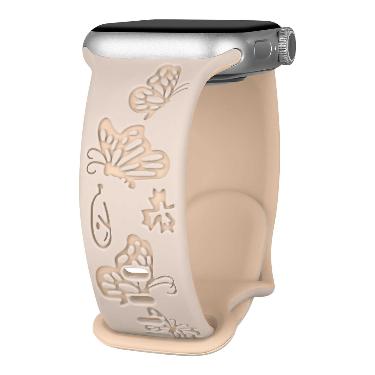 iBandGear Butterfly Whisper Silicone Band for Apple Watch - Starlight - Milk Tea