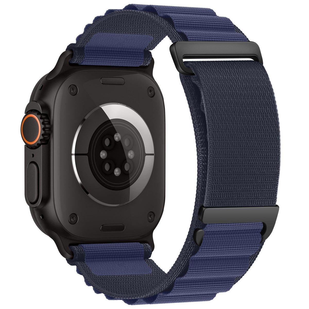 iBandGear C-Buckle Alpine Loop Nylon Band for Apple Watch - Navy Blue - Black