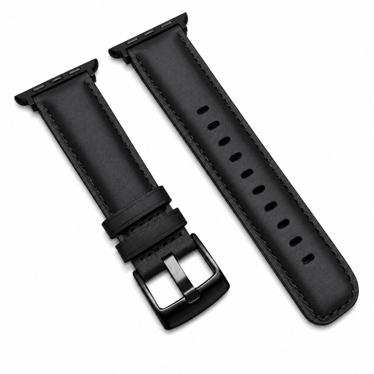 iBandGear Classic Leather Band for Apple Watch - Black-Black