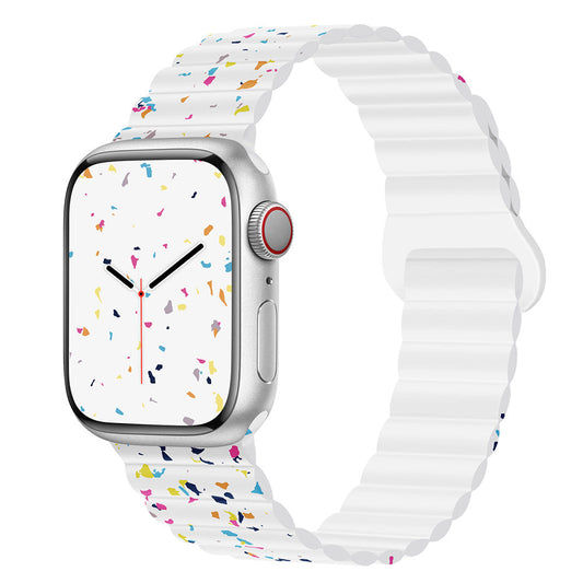 iBandGear Confetti Magnetic Silicone Band for Apple Watch - White