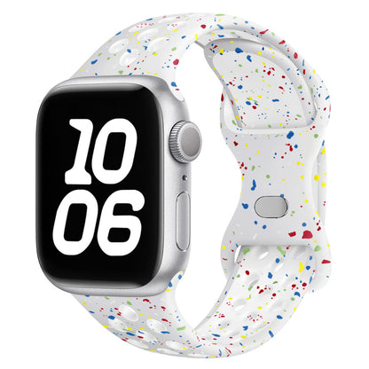 iBandGear Confetti Speckled Sport Silicone Band for Apple Watch - White