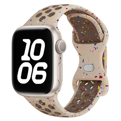 iBandGear Confetti Speckled Sport Silicone Band for Apple Watch - Sandstone