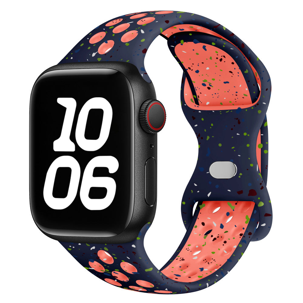 iBandGear Confetti Speckled Sport Silicone Band for Apple Watch - Blue