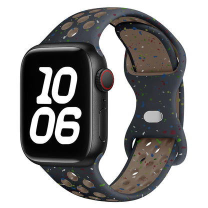 iBandGear Confetti Speckled Sport Silicone Band for Apple Watch - Charcoal Gray