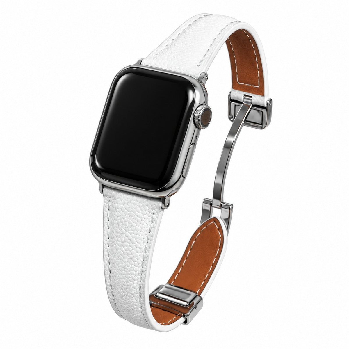 iBandGear Contoured Leather Magnetic Band for Apple Watch - White