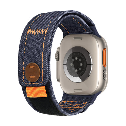iBandGear Contrast Stitch Denim Loop Band for Apple Watch - Blue