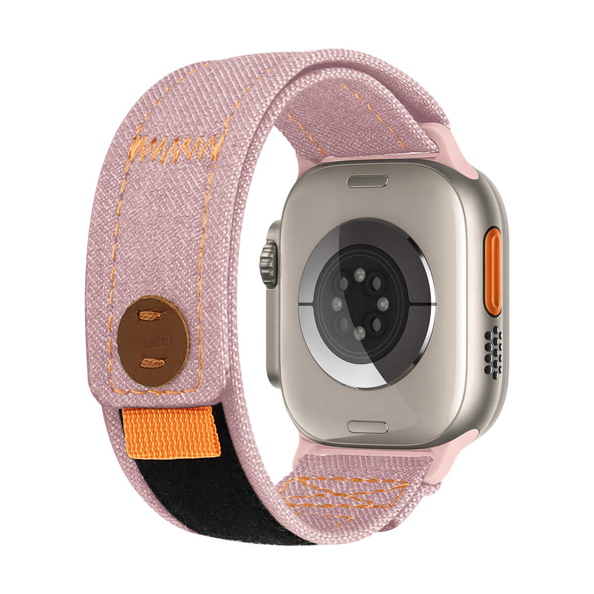 iBandGear Contrast Stitch Denim Loop Band for Apple Watch - Pink