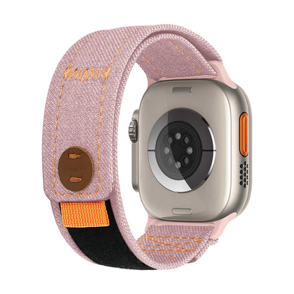 iBandGear Contrast Stitch Denim Loop Band for Apple Watch - Pink