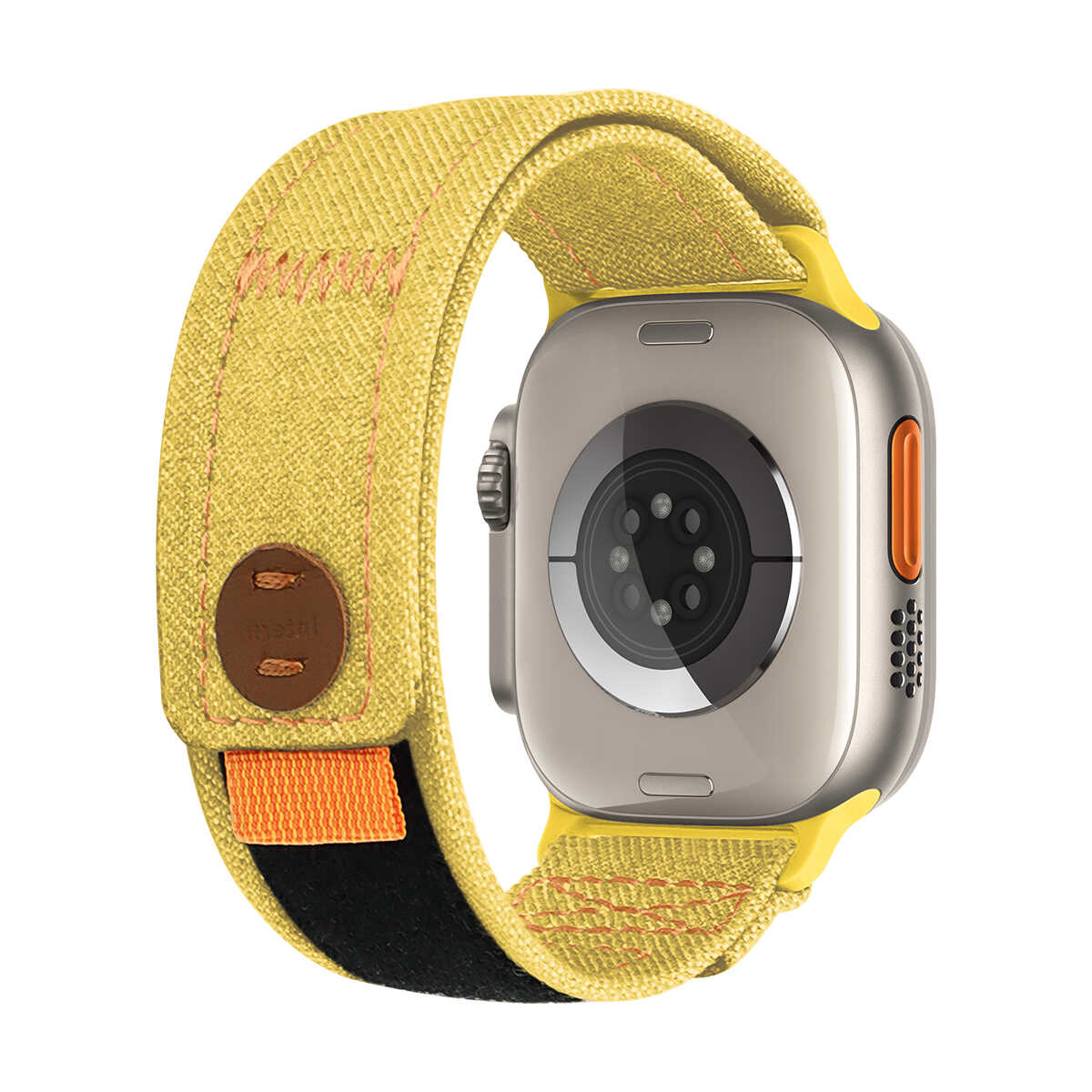 iBandGear Contrast Stitch Denim Loop Band for Apple Watch - Yellow