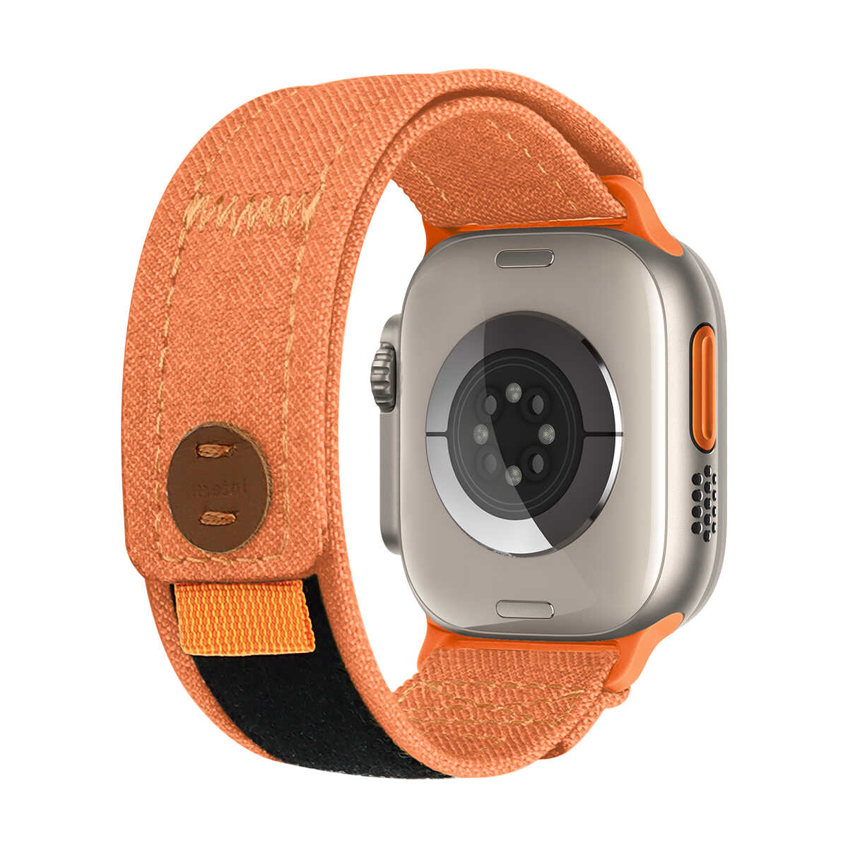 iBandGear Contrast Stitch Denim Loop Band for Apple Watch - Orange