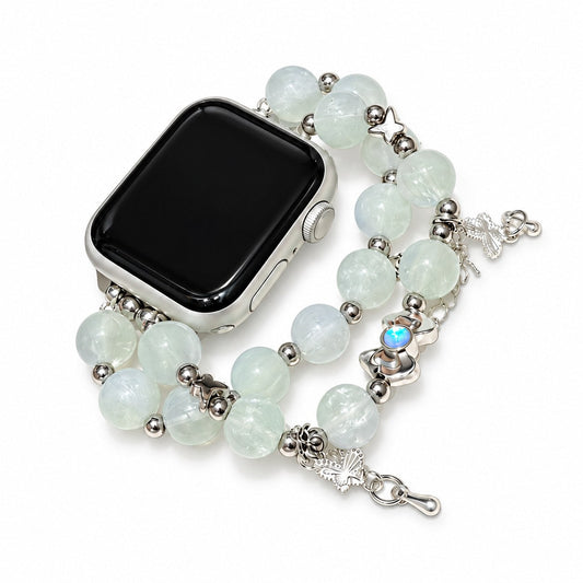 iBandGear Crystal Beaded Charm Bracelet Band for Apple Watch - Green