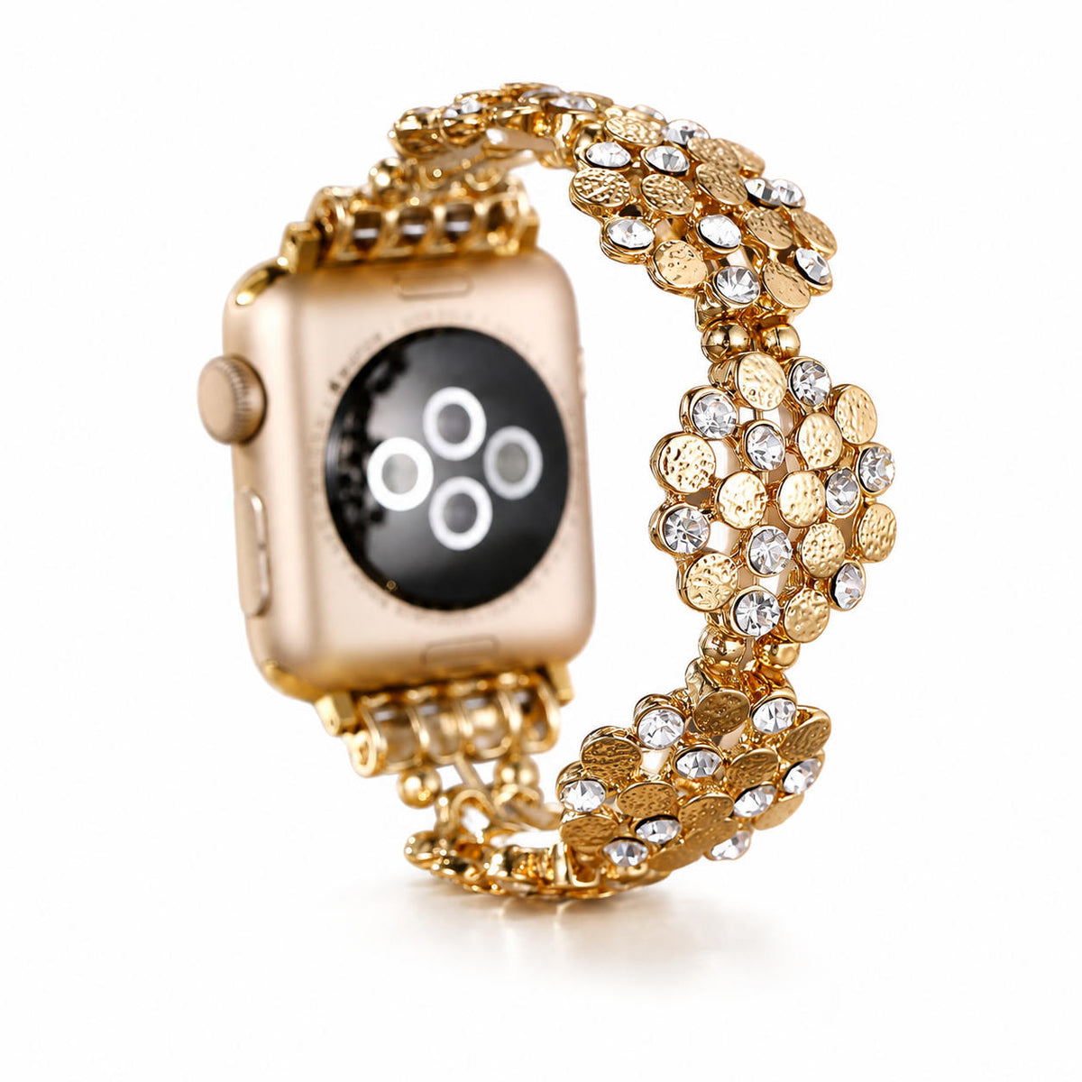 iBandGear Crystal Bloom Metal Bracelet Band for Apple Watch - Gold