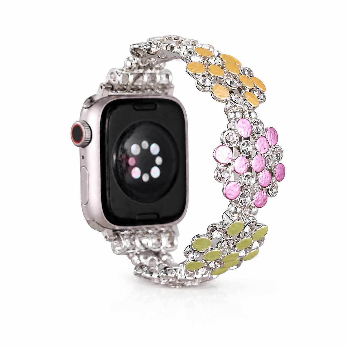 iBandGear Crystal Bloom Metal Bracelet Band for Apple Watch - Multicolor