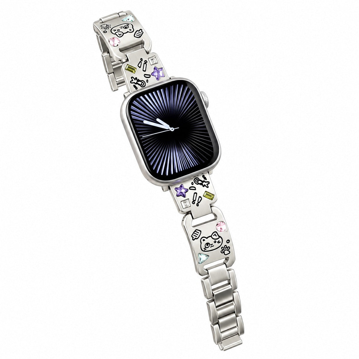 iBandGear Crystal Cat Charm Metal Band for Apple Watch - Starlight