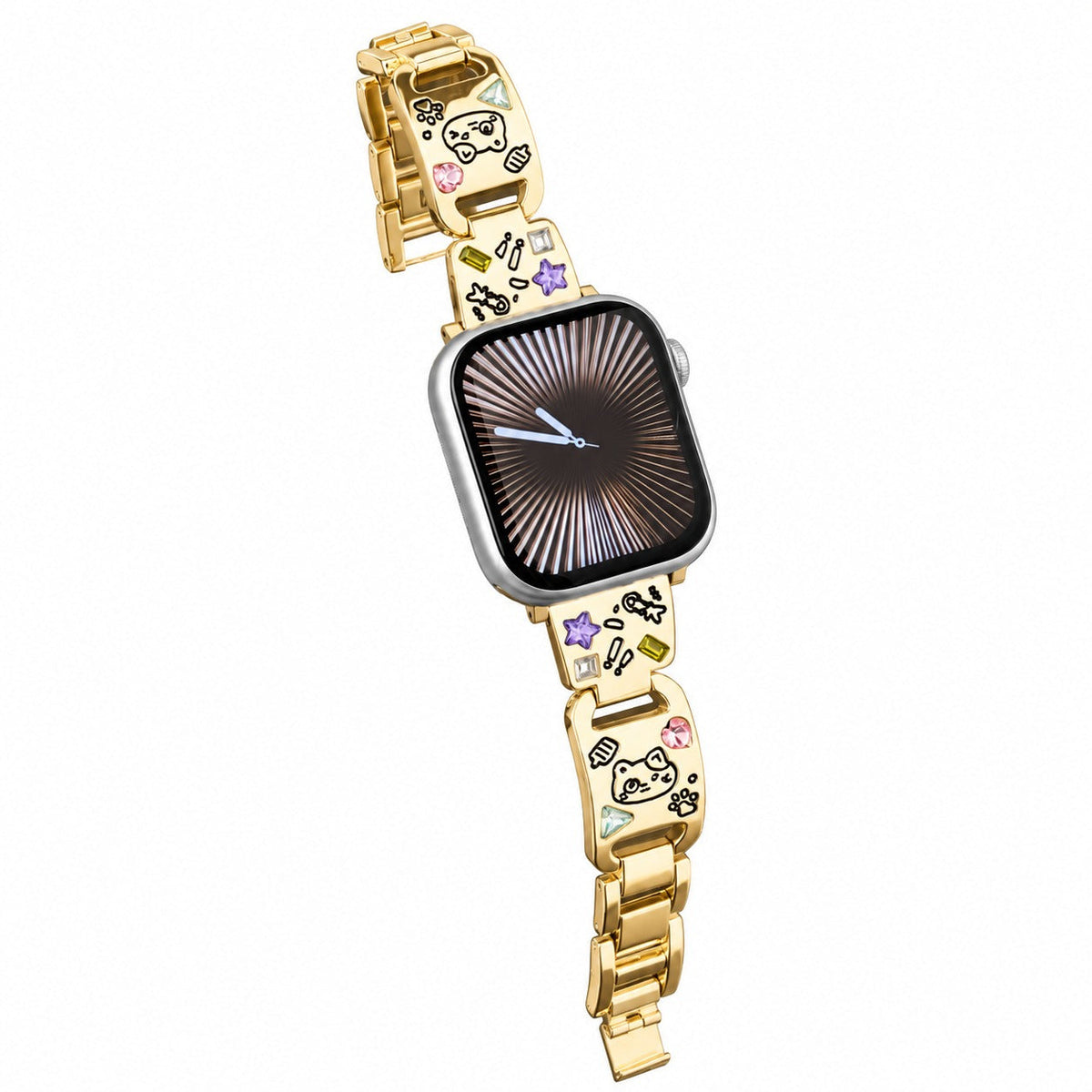 iBandGear Crystal Cat Charm Metal Band for Apple Watch - Gold