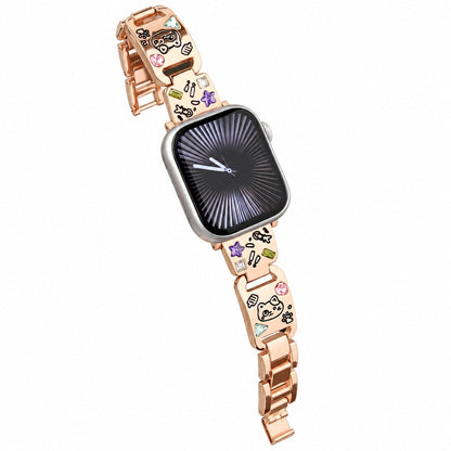 iBandGear Crystal Cat Charm Metal Band for Apple Watch - Rose Gold