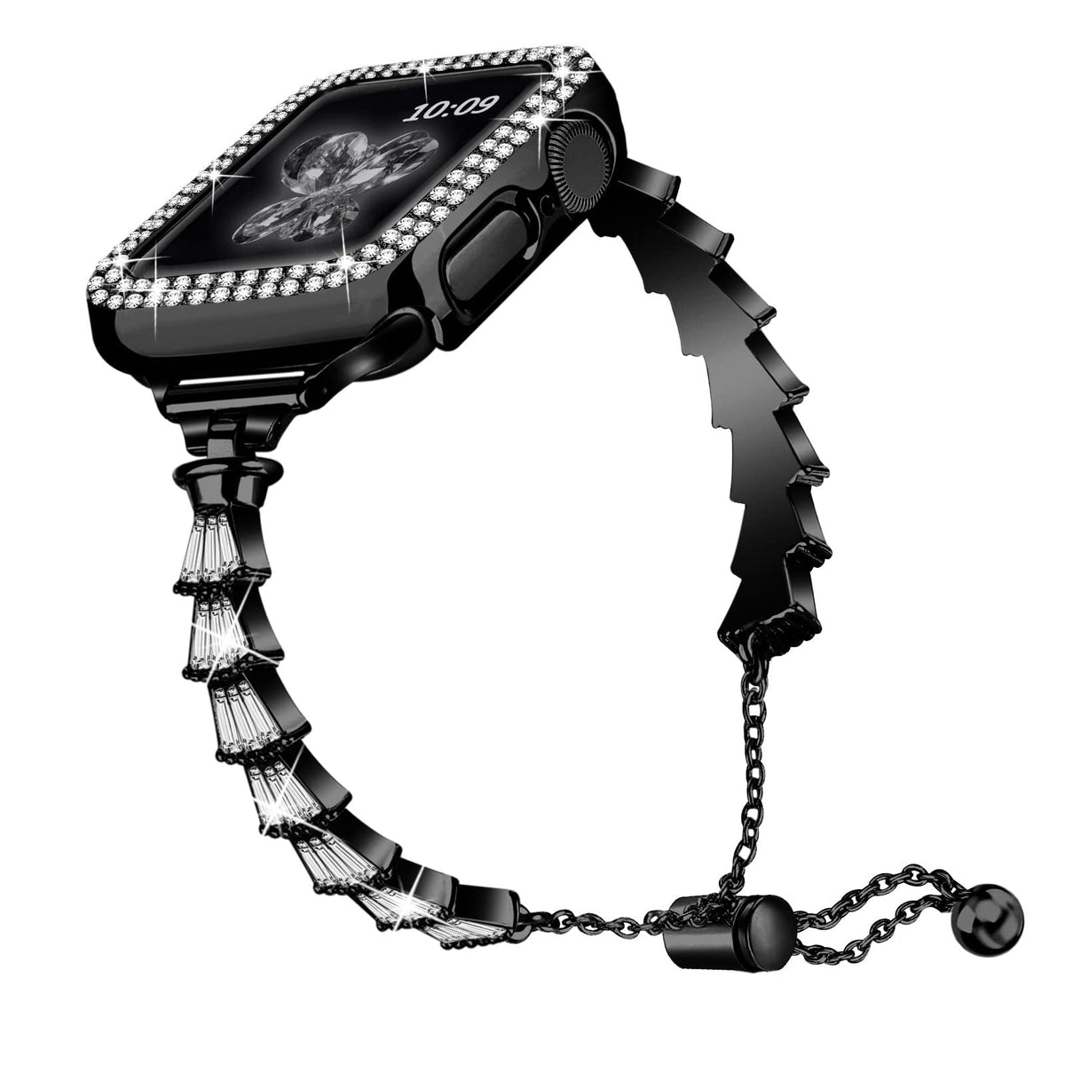 iBandGear Crystal Fringe Jewelry Band for Apple Watch - Black