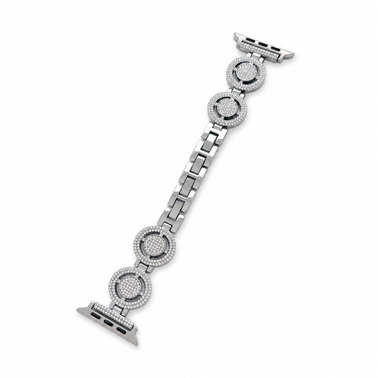 iBandGear Crystal Link Bracelet Band for Apple Watch - Silver
