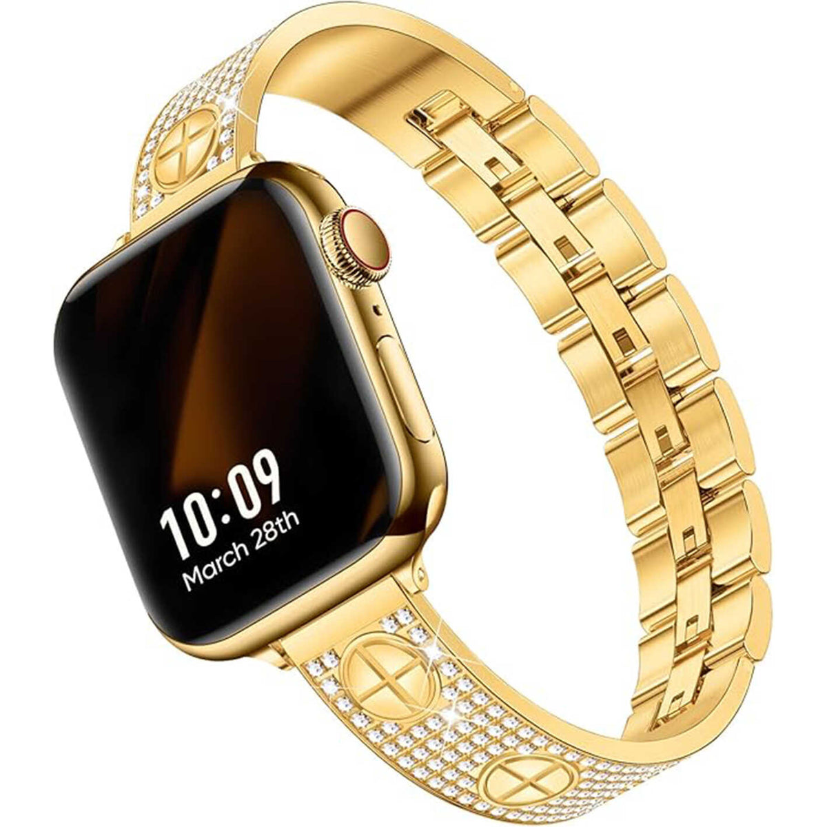iBandGear Crystal Luxe Zircon Bangle Band for Apple Watch - Gold