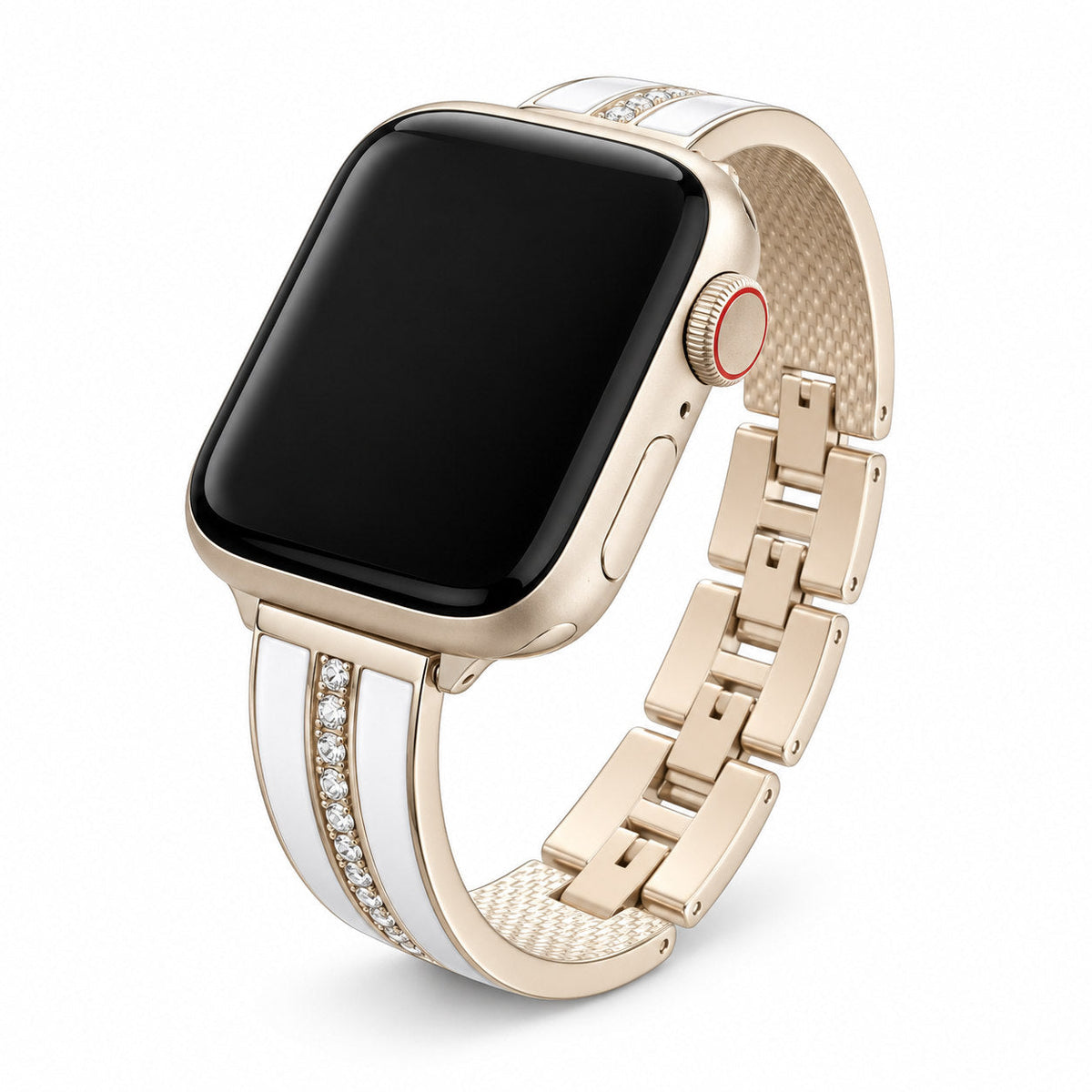 iBandGear Crystal Panel Bracelet Band for Apple Watch - Starlight-White