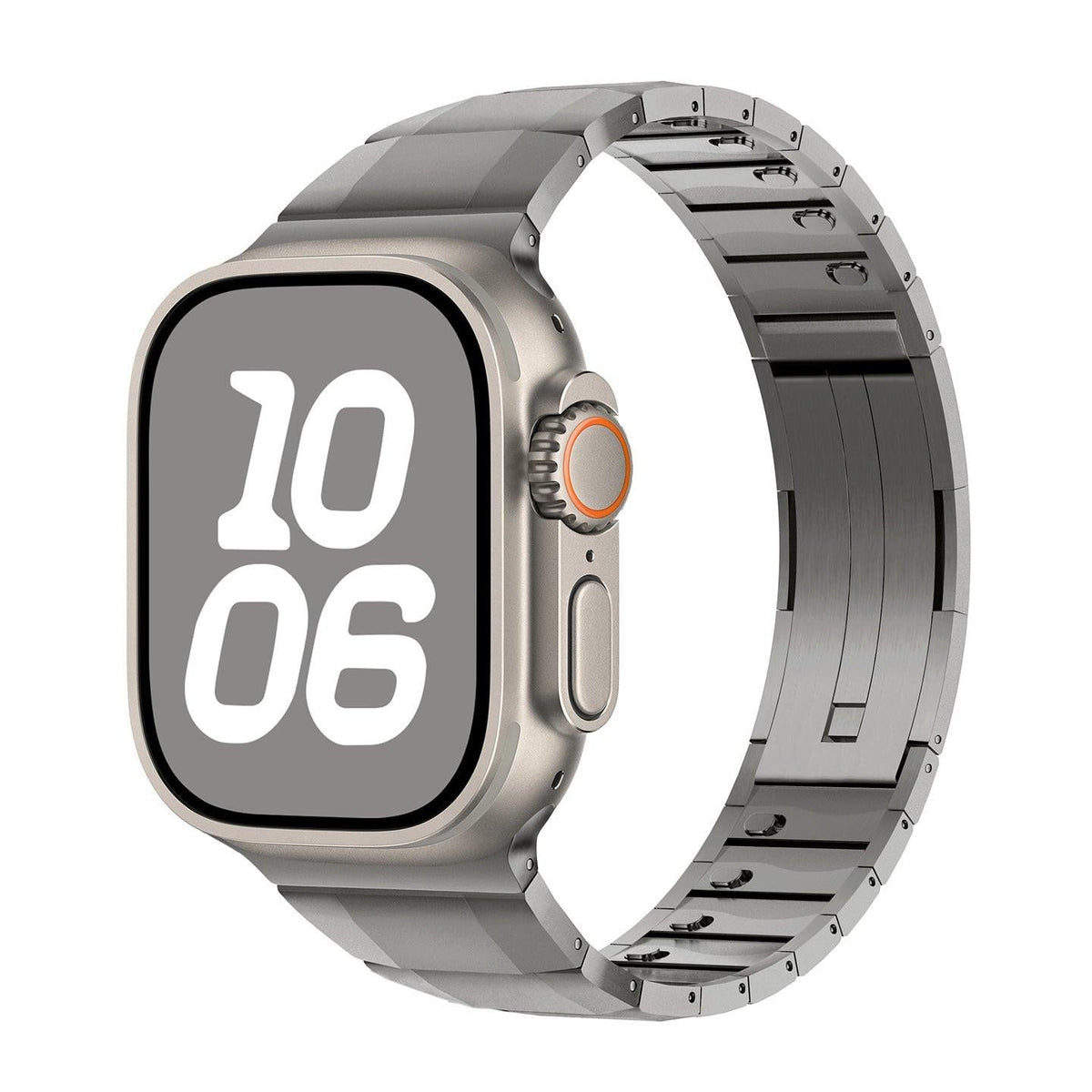 iBandGear Curved Stainless Steel Quick Release Band for Apple Watch - Titanium