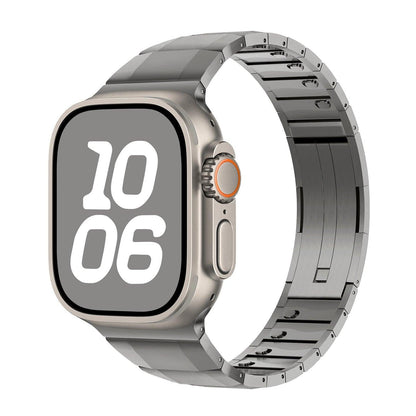 iBandGear Curved Stainless Steel Quick Release Band for Apple Watch - Titanium