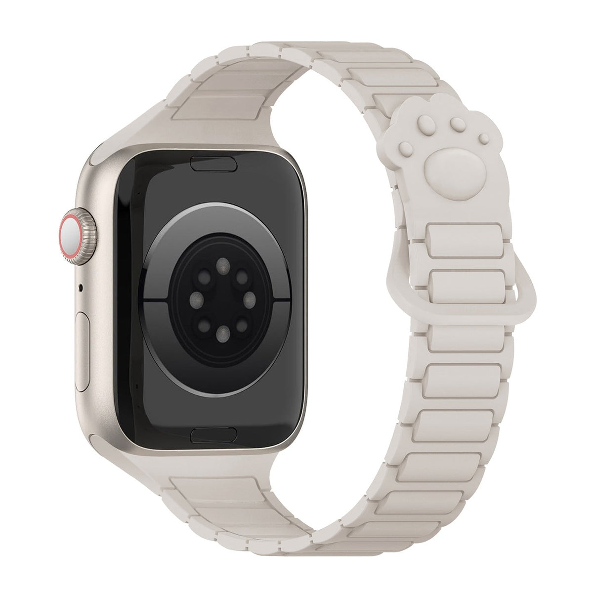 iBandGear Cute Paw Slim Magnetic Silicone Band for Apple Watch - Starlight