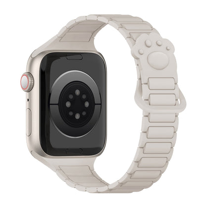 iBandGear Cute Paw Slim Magnetic Silicone Band for Apple Watch - Starlight