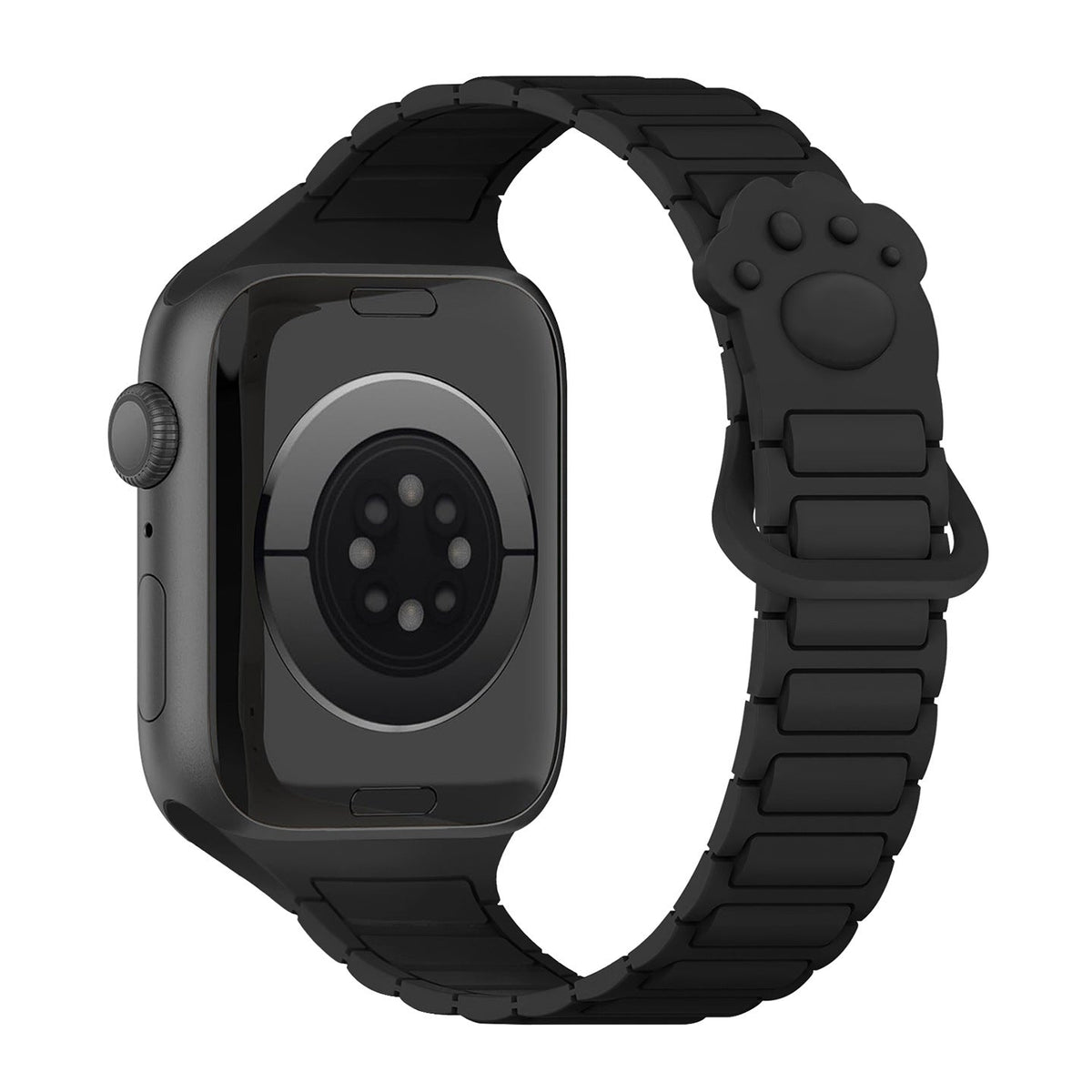 iBandGear Cute Paw Slim Magnetic Silicone Band for Apple Watch - Black