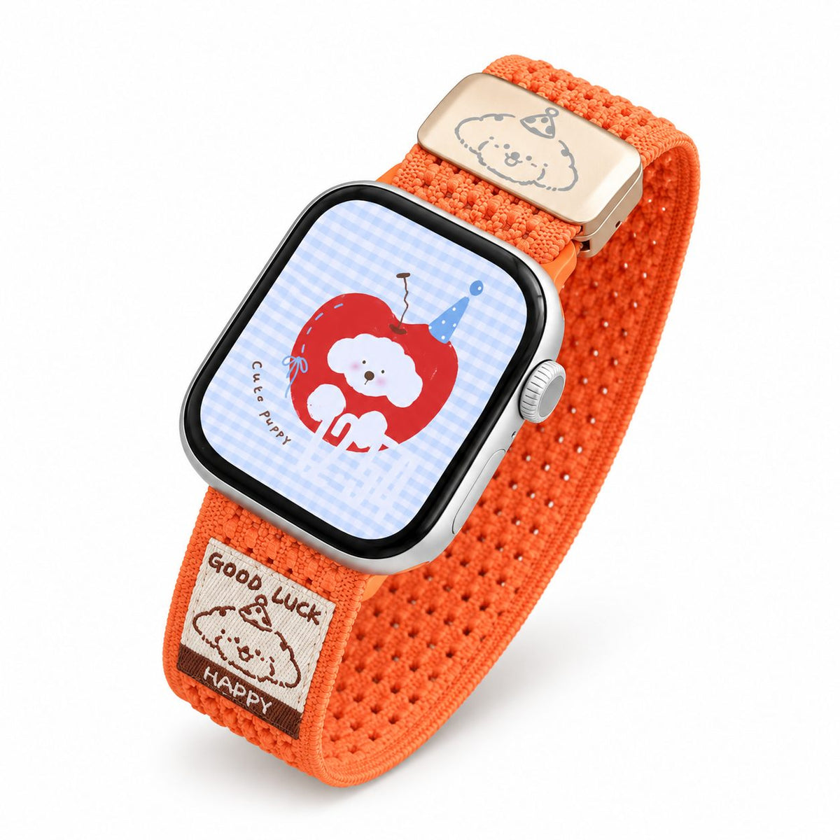 iBandGear Cute Puppy Woven Nylon Band for Apple Watch - Orange
