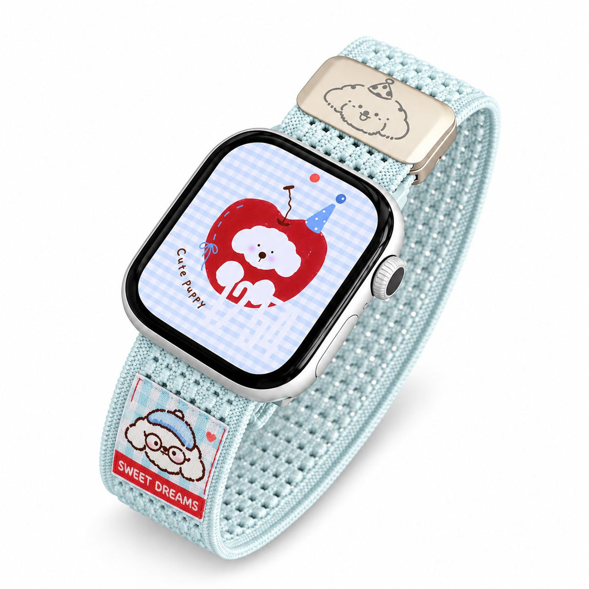 iBandGear Cute Puppy Woven Nylon Band for Apple Watch - Blue